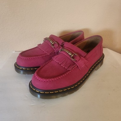 BRAND NEW DR. MARTENS ADRIAN SNAFFLE LOAFERS FUCHIA SZ 9 1460 1461 SHOES