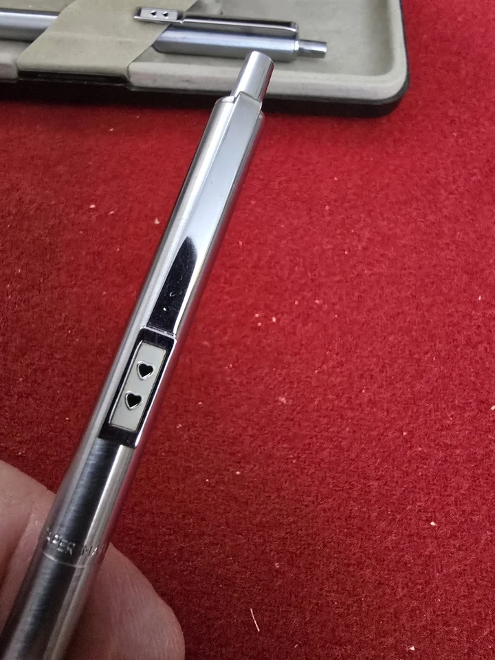 Vintage C1980s Papermate Flighter Brushed Stainless Pen and Pencil Set In Box - Image 3 of 4