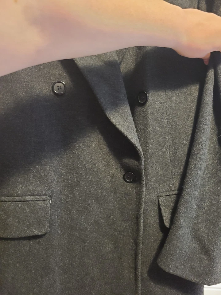 Vintage Christian Dior Monsieur Sport Wool Overcoat Top Coat Coat Charcoal Gray - Image 2 of 4