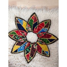 Handmade Quilted Christmas Poinsettia Table Topper Set w/ 8 Coasters Holiday