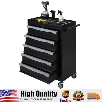5-Drawer Tool Chest, Rolling Tool Cart, Large Capacity Tool Storage Cabinet