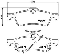 Brembo P 83 087 Bremsbelagsatz, Scheibenbremse For Daihatsu Toyota