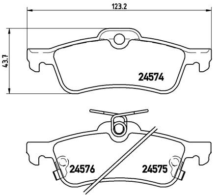 Brembo P 83 087 Bremsbelagsatz, Scheibenbremse For Daihatsu Toyota-image