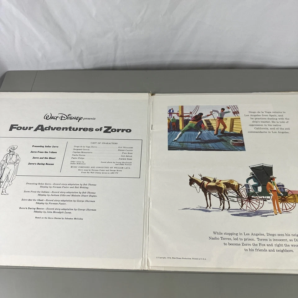 Walt Disney -Four Adventure Of Zorro Disney Record High Fidelity - Image 2 of 3