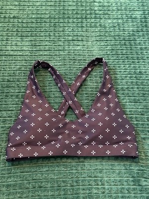 Sarah's Day x White Fox Active Criss Cross Sports Bra Crop Top Floral L