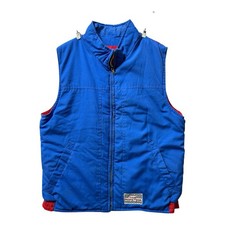 Vintage Pacific Trail Blue Red Reversible Full Zip Vest Men s Small Size 16