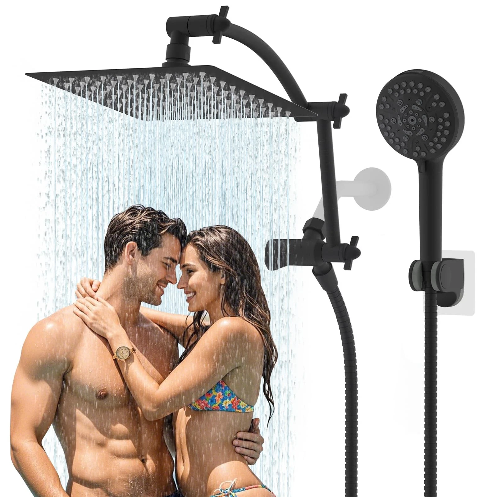 All Metal cUPC Certified Shower Head, 8'' High Pressure Rain Shower Head, Han...