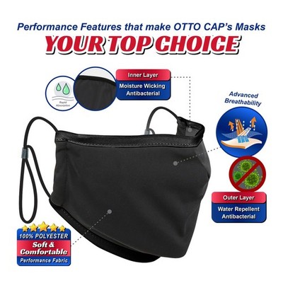 10 Pack Of OTTO Contoured Binding Edge Face Mask Adjustable Straps & Nose Strip
