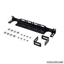 Black Universal Aluminum Mounting Bracket Engine Oil Cooler Radiator Adapter Kit