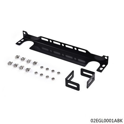 Black Universal Aluminum Mounting Bracket Engine Oil Cooler Radiator Adapter Kit