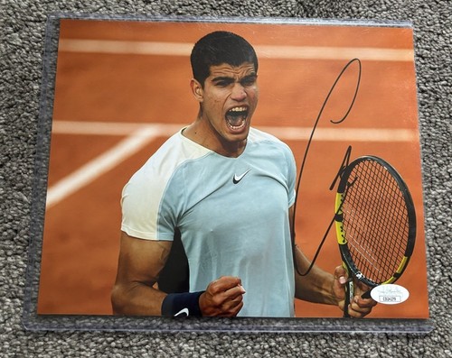 Carlos Alcaraz Signed Autograph 10x8 Inch Photograph with JSA Authentication