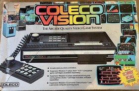ColecoVision Console in Box w/Power Supply+RF/TV Switch+RF Cable+Lady Bug-Works