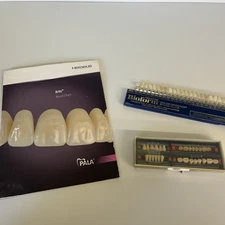 Heraeus Kulzer Artic Teeth Moulds + Bioform Trubyte Shade Guide Dental Lot
