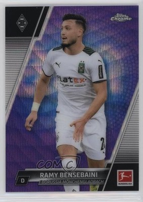 2021 Topps Chrome Bundesliga Purple Wave Refractor /299 Ramy Bensebaini #79 8d2