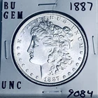 1887 BU GEM MORGAN SILVER DOLLAR UNC MS+++ U.S. MINT RARE COIN 9084