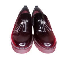 NEW~Franco Sarto Calera Shinny Tassel Chunky Loafer~ Women's SZ 9.5 Black