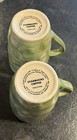 Set of 2 - 2008 Starbucks 14 oz Coffee Mug Ceramic Green Swirl Glaze — photo 4