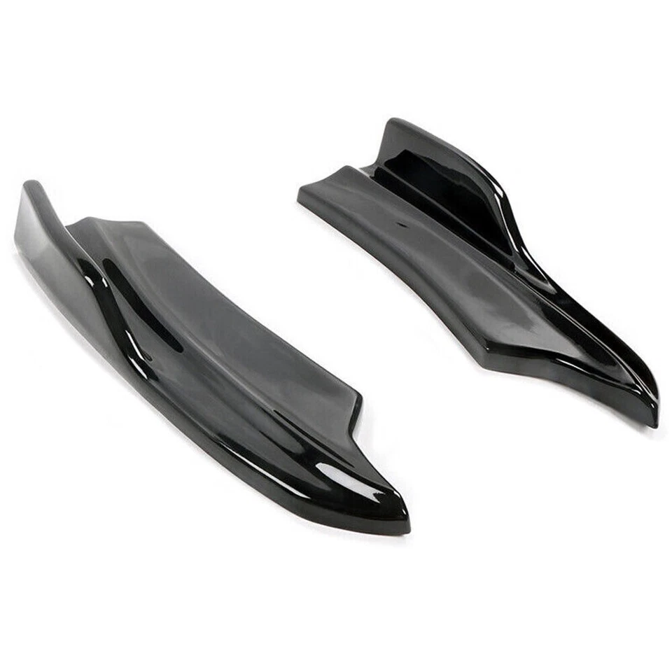 Delantales traseros negros brillantes para Dodge Charger V2 2015-2023 estilo parachoques labio Foto 3 de 4