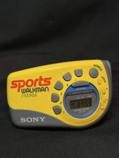 Vintage Sony Sports Walkman SRF-M78 Yellow AM/FM Digital Pocket Armband Radio