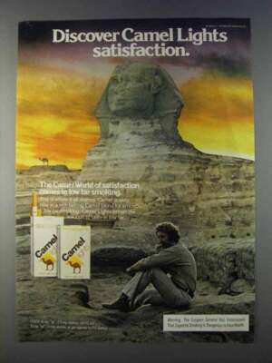1980 Camel Lights Cigarettes Ad - Sphinx in Egypt