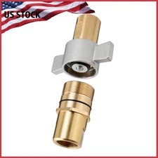 NEW 1" NPT Wet-Line Wing Nut Hydraulic Quick Disconnect Coupler / Coupling Set