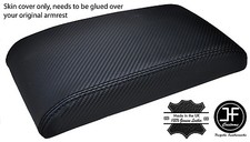 Schwarz Stich Carbon Faser Vinyl Armlehne Abdeckung Für Subaru Impreza Sti 00-07