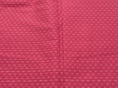 Vintage 70s/80s Plisse Prints Fabric Poly/Cotton Blend 3 Yds. Bubblegum Pink - Picture 4 of 5