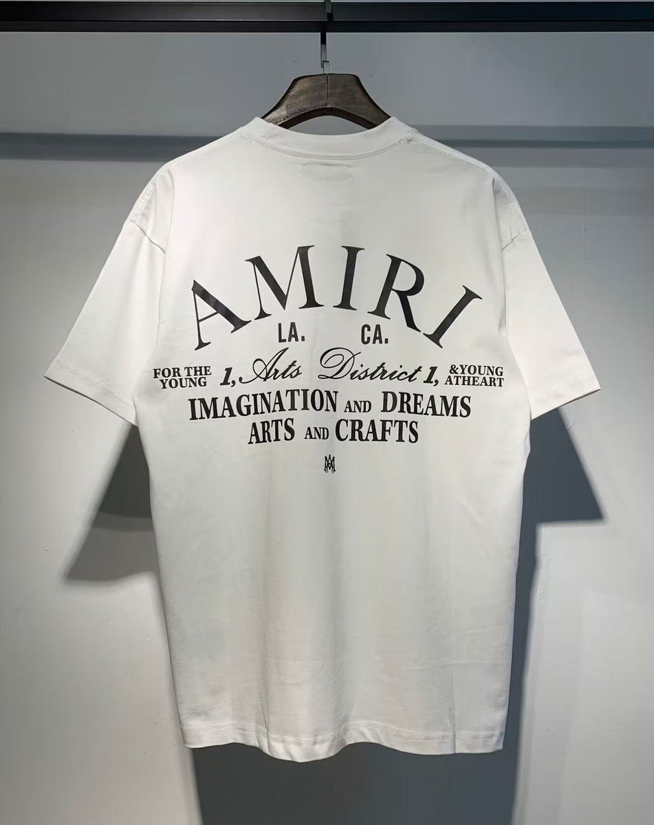 AMIRI ホワイト Tシャツ AMIRI logo-print T-shirt | White | FARFETCH