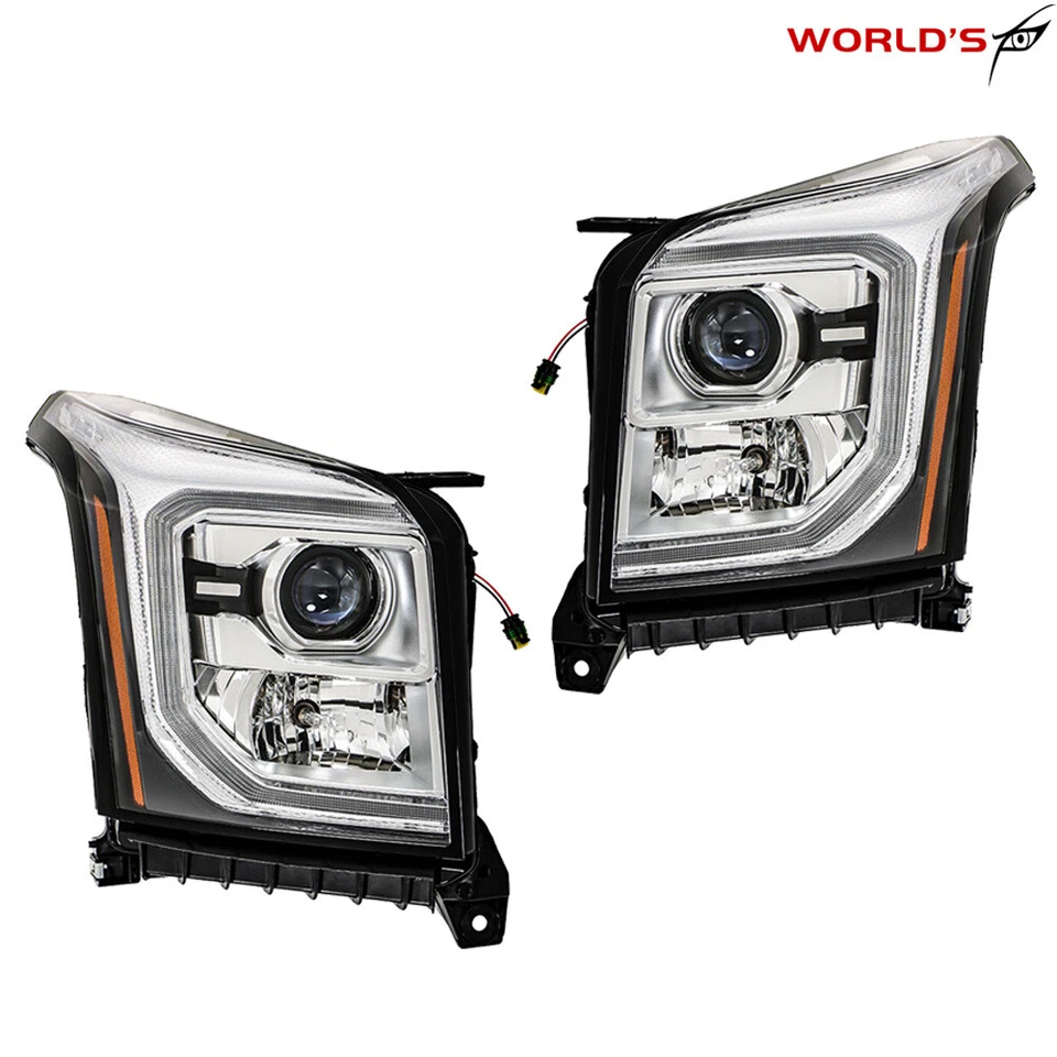 Faros proyectores izquierda+derecha para GMC Yukon XL 2015-2020 HID LED DRL Foto 3 de 4