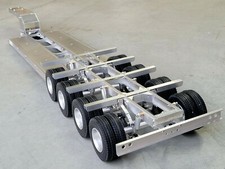 Toy Aluminum Goose Neck 4-axle Flatbed Trailer Tamiya Rc 114 King Grand Hauler