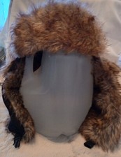 SA Company SA-30342 Unisex Adult's Faux Fur Trapper Hat Black One Size NWT