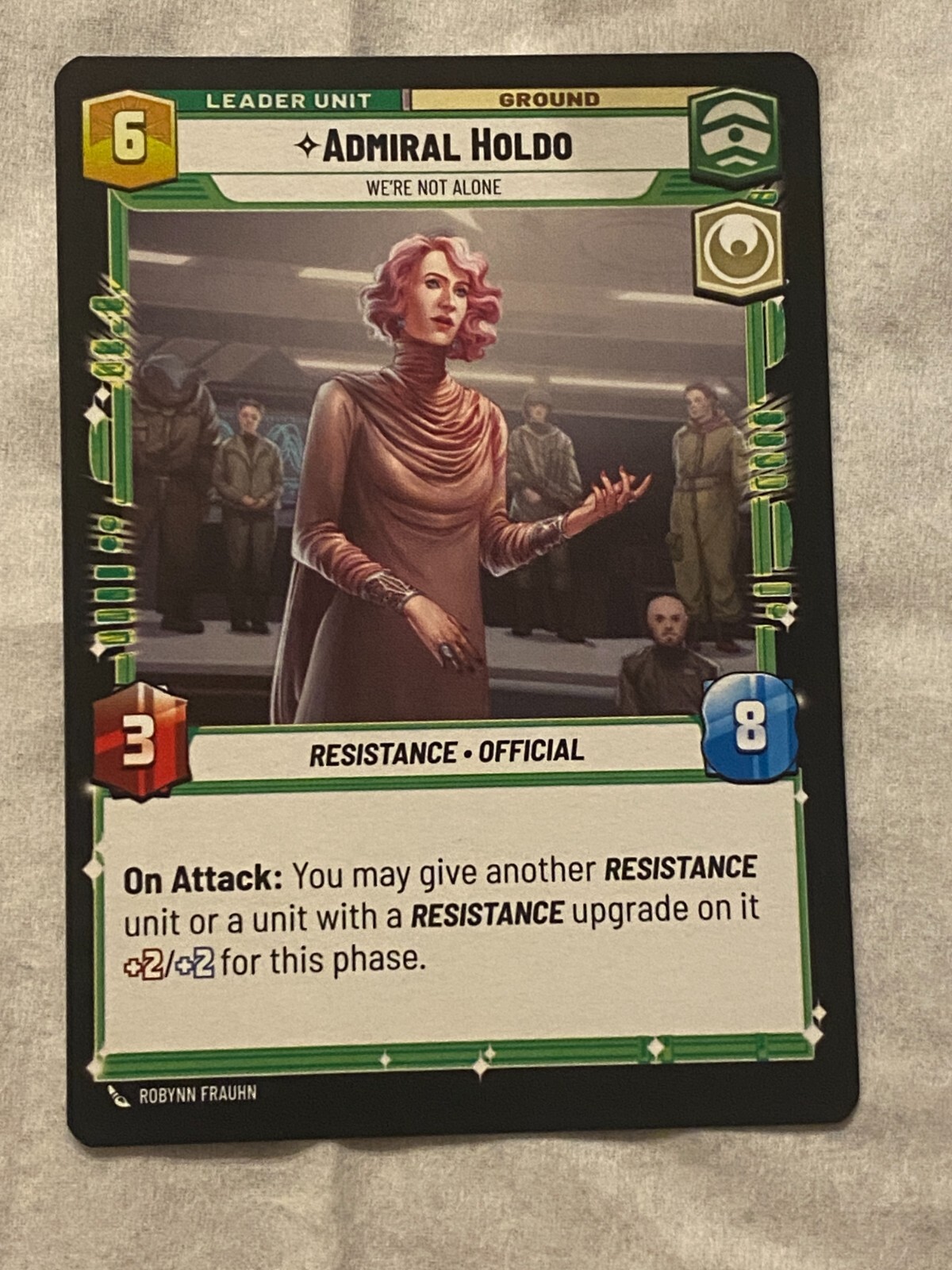 STAR WARS UNLIMITED JTL ADMIRAL HOLDO Rare Card NM