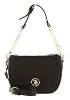 U.S. Polo Assn. Houston Mini Round Hobo Bag Schultertasche Tasche Black Schwarz