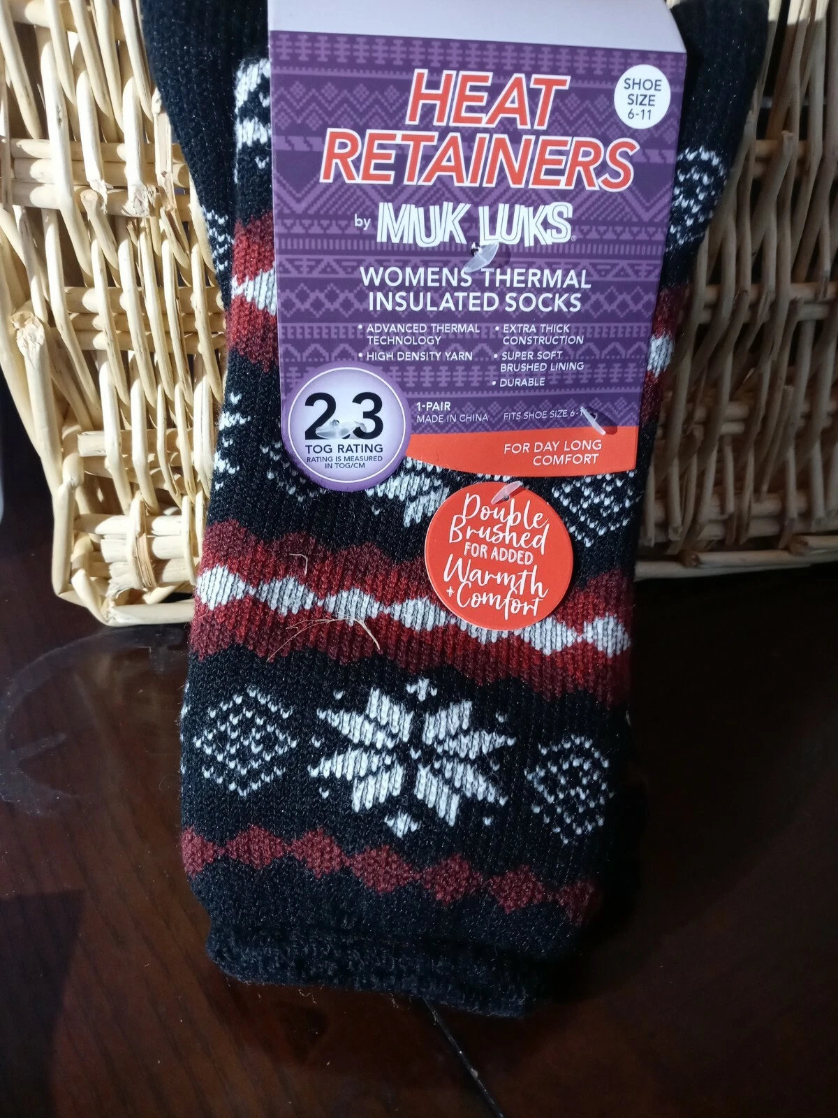 Heat Retainers By Muk Luks Women's Thermal Insulated Socks size 6-11