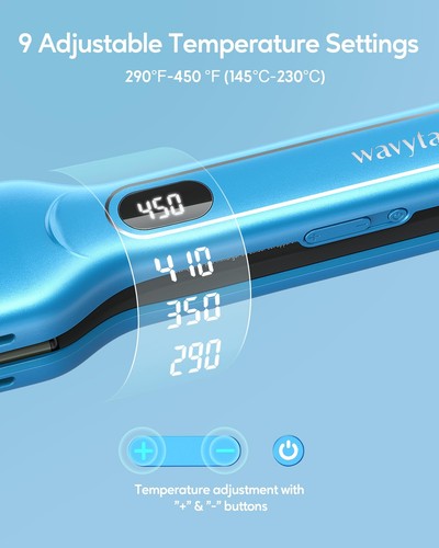 Wavytalk Hair Straightener, 1.7 Inch Wide Titanium Wet to Dry Flat Iron for H... - Picture 6 of 8