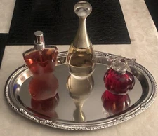 NEW OVAL VANITY TRAY PERFUME DISPLAY PARFUM FOR YOUR BEDROOM DRESSER METAL