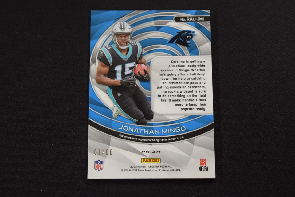 Jonathan Mingo 2023 Panini Spectra Rookie Autographs Signature Hyper Prizm /60 - Image 2 of 2