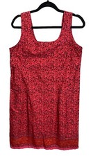 Vintage Faded Glory Pink Floral Dress Size L Boho Grunge Picnic Sundress Y2K 90s