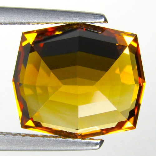 7.38Cts GORGEOUS CUSHION CUSTOM CUT NATURAL GOLDEN ORANGE CITRINE LOOSE GEMSTONE - Picture 2 of 3