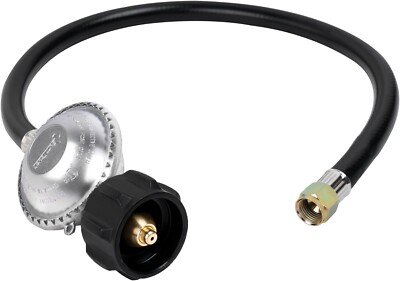 #ad 2 Ft. Universal Propane Gas Grill Regulator and Hose Propane Gas Pit Grill Hose $13.99