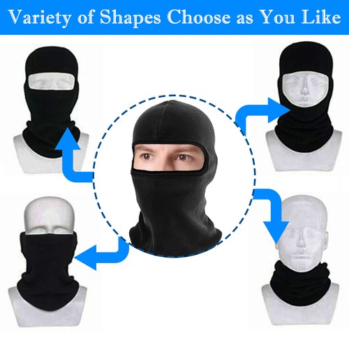Winter Balaclava Hat Warm Windproof Thermal Fleece Ski Snow Full Face Neck Mask - Picture 5 of 12