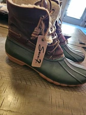 womens green and brown seven7 rain boots