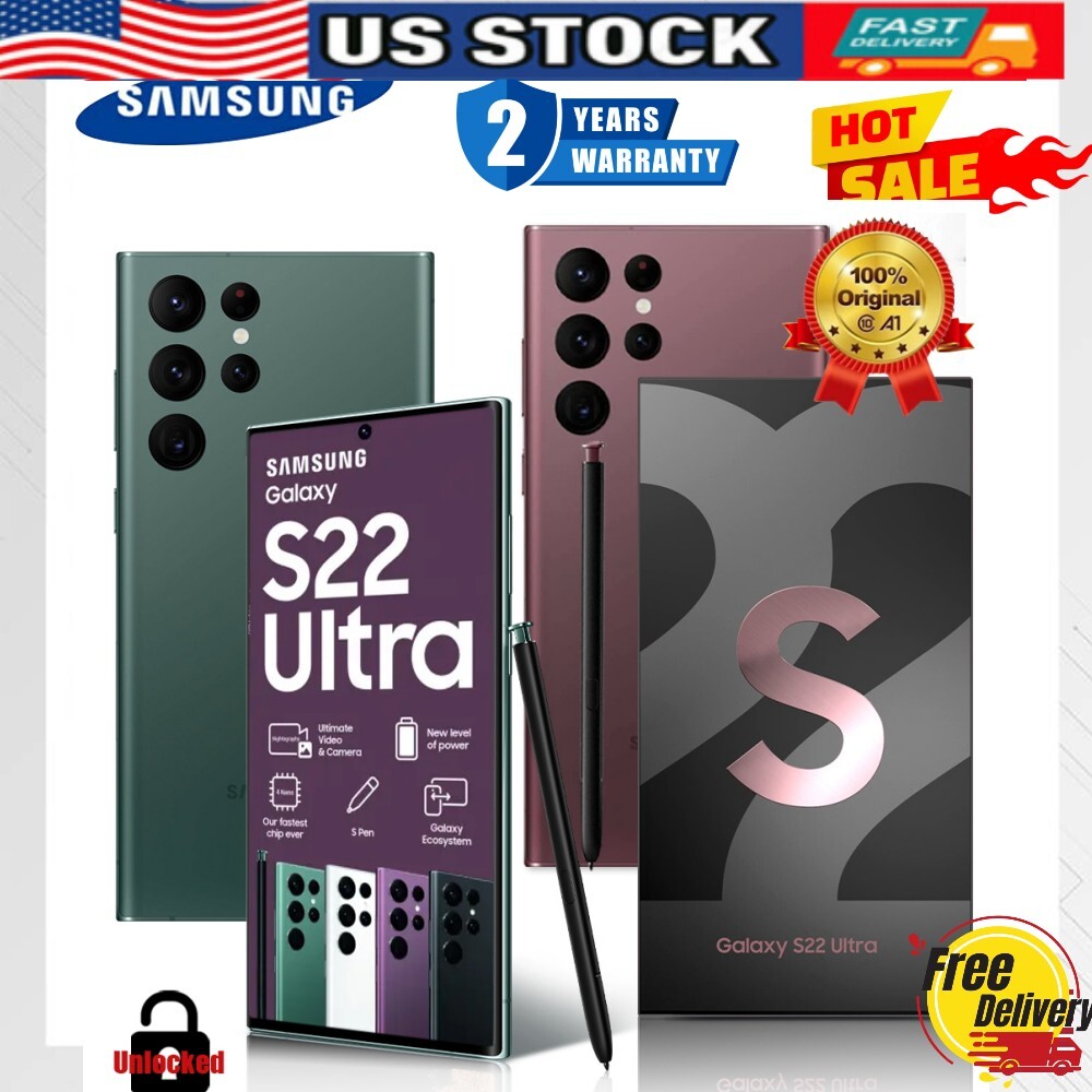 ✓NEW IN SEALED BOX SAMSUNG GALAXY S22 ULTRA 5G ALL MEMORY