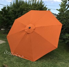 Patio Umbrella Canopy Top Cover Replacement BRICK COLOR Fit 9Ft 8-rib Umbrella
