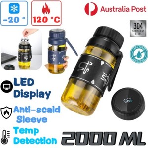 Smart Sport bouteille d'eau affichage de température grand verre tasse à boire thé infuser 2L