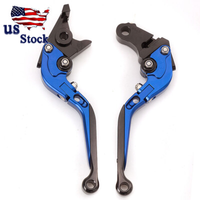 CNC Blue Adjust Folding Extend Brake Clutch Levers For Suzuki GSXR1000 2005-2006