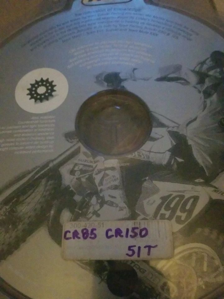 Tag Metals 51T Aluminum Rear Sprocket, 1996-2015 Honda CR85R CR80R CRF150R - Image 2 of 3