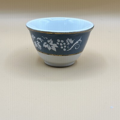 Vintage Retro Jackson China Restaurant Ware Bowl Blue Flowers Dish Gorgeous!