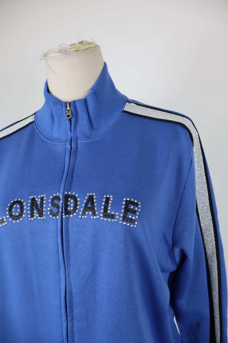 Lonsdale Zip Hoodie Jacket Women Tg XL Casual Vintage Sport