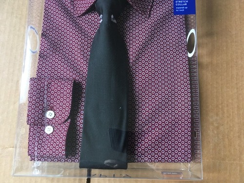 APT. 9 Dress Shirt & Tie Slim Fit S 14-14 1/2 32/33 - Picture 4 of 9